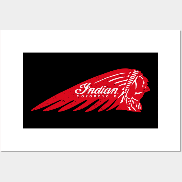 Indian Motorcycle Retro and Vintage Wall Art by Allotaink